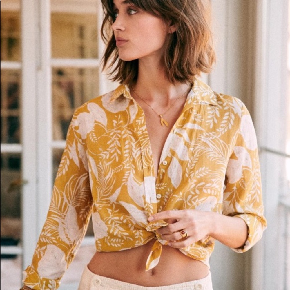 Sézane Pierro Shirt, yellow